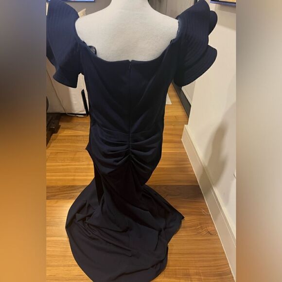 Xscape Navy Blue gown size 16 NWT - Picture 8 of 15